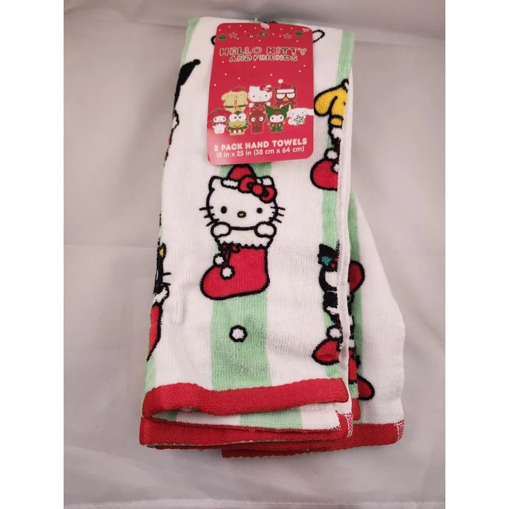 Hello Kitty And Friends Christmas Hand Towels 2-Pack 15
